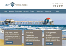 Tablet Screenshot of lionproperties.com